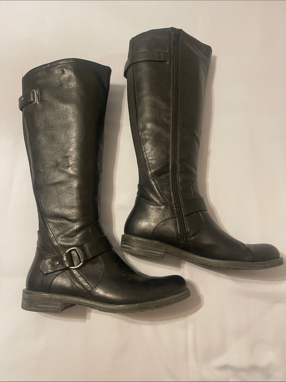 BareTraps Women’s Black Knee High Riding Boots Sz 8.5- Wide calf